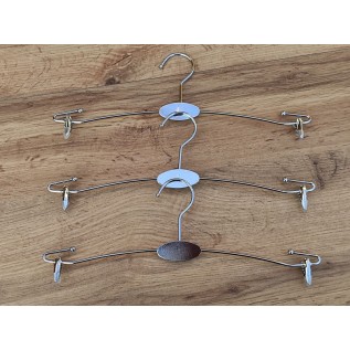 Плечики-вішалка для білизни (хромована з прищепками) №2